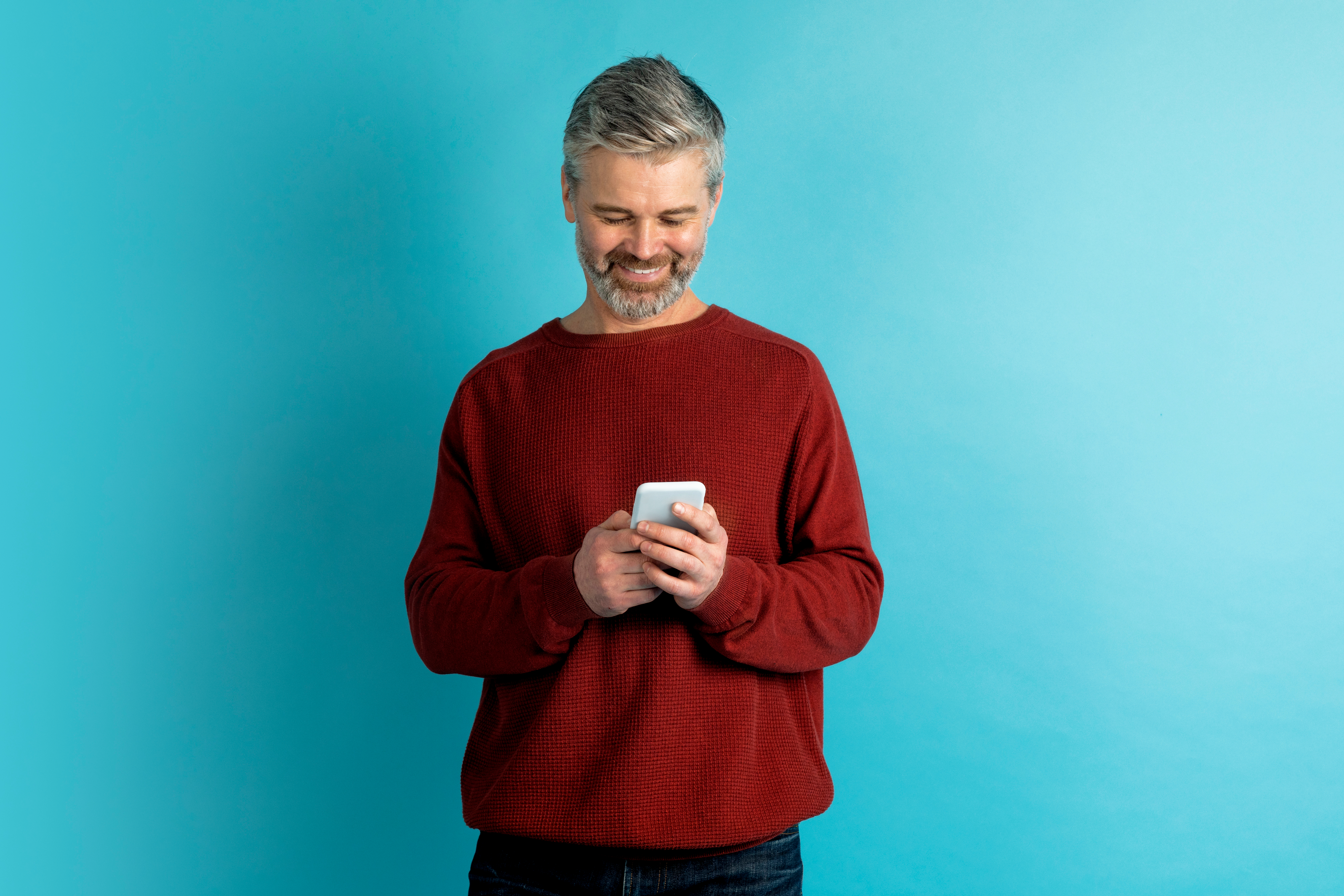 Person viewing a reward on a phone